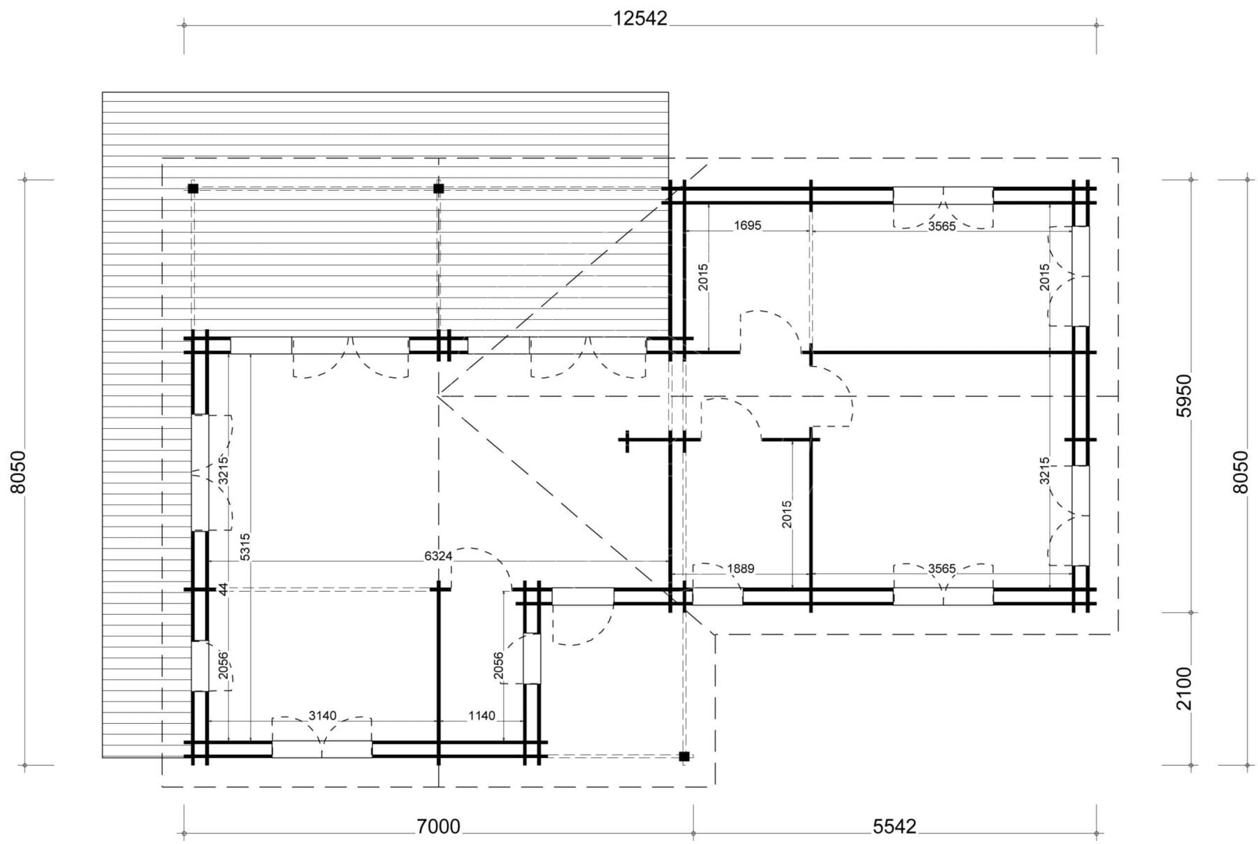 IR-001 | 3-Bedroom Log House Ireland | 68m² | 44+44mm - Image 8
