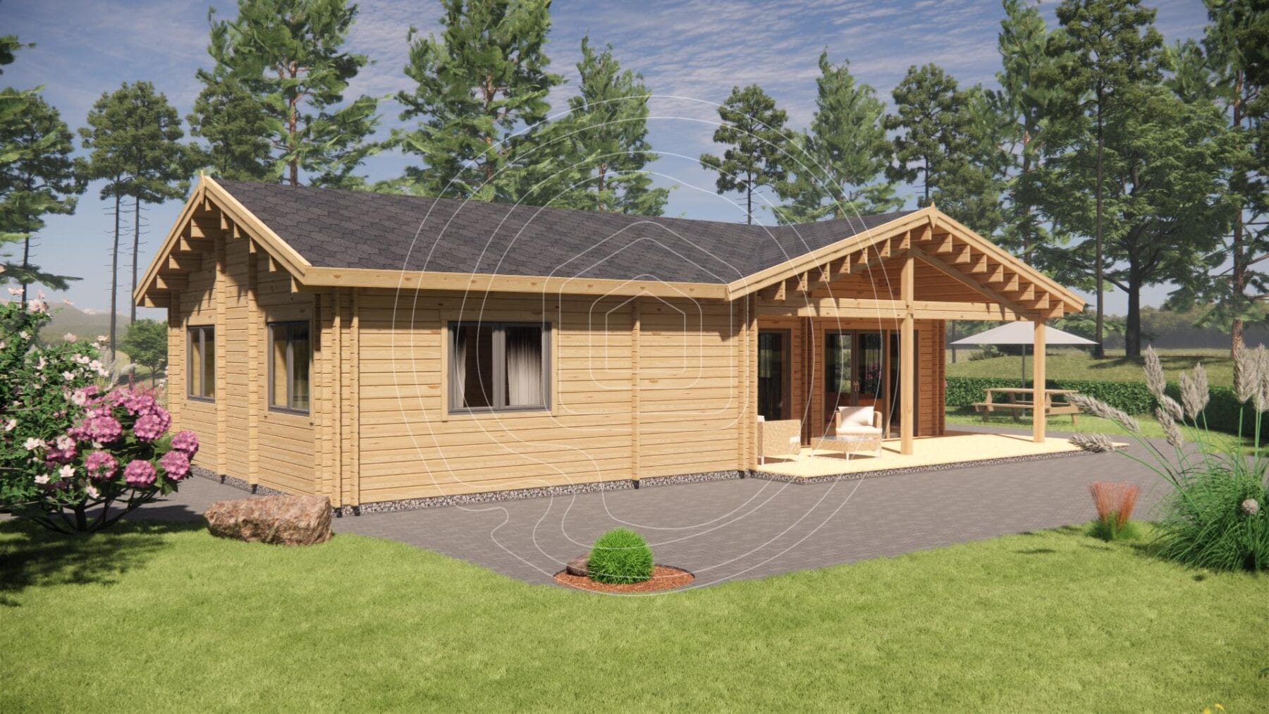 Insulated 3 bedroom log cabin for sale Ireland