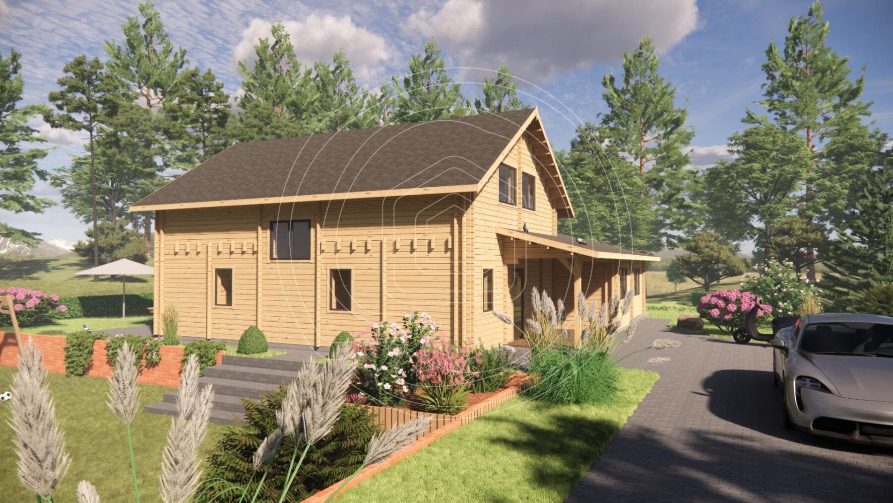 First floor layout for two-storey timber home Ireland