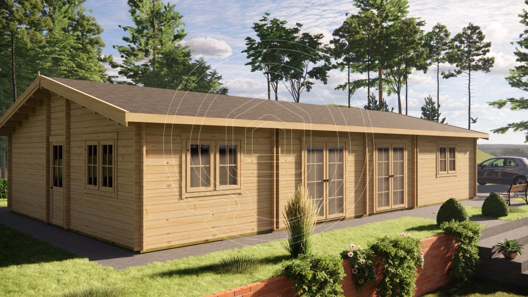 Residential log cabin for sale Ireland - Fully insulated timber