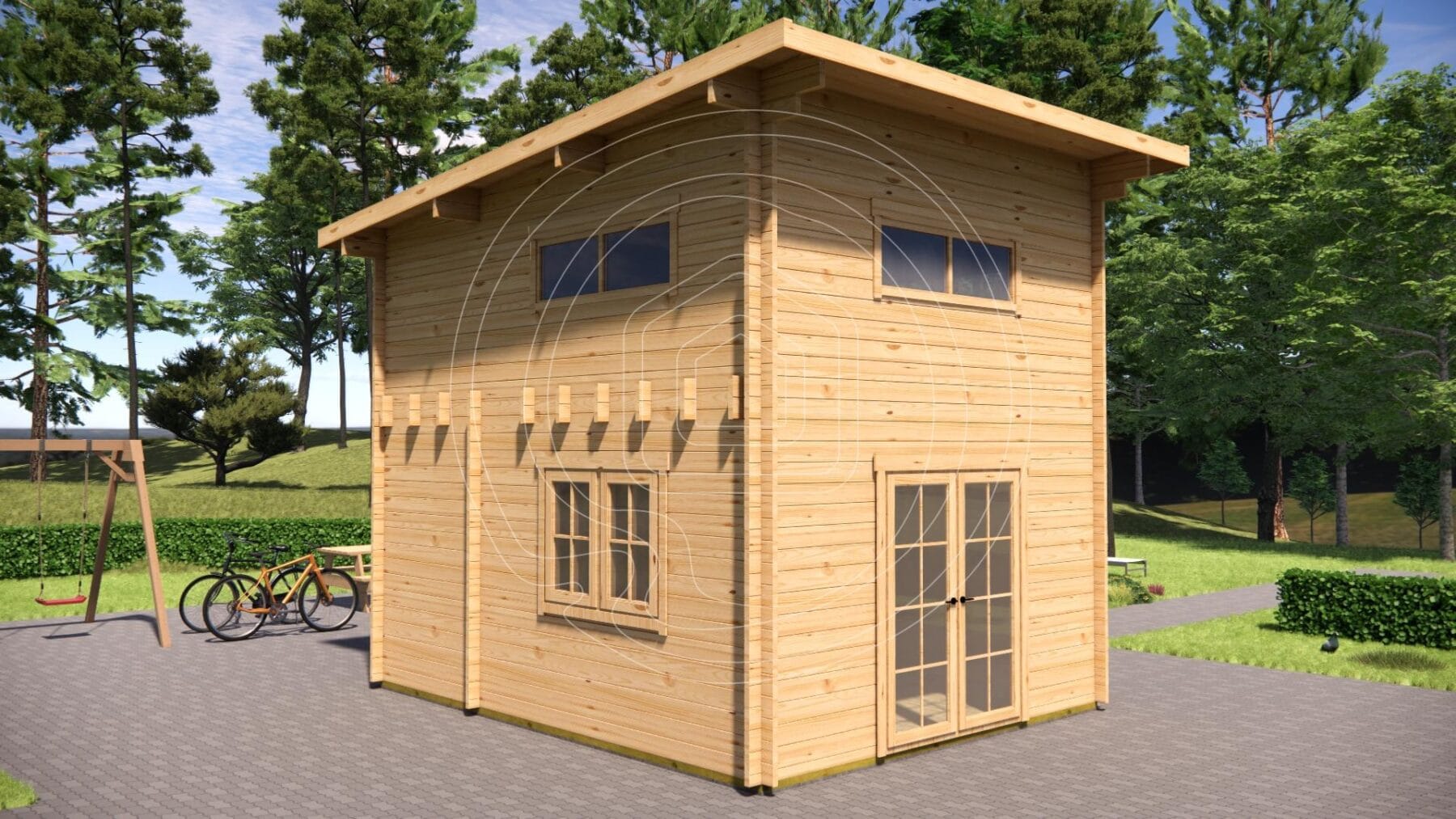 Cozy two-storey family log home with 10-year guarantee