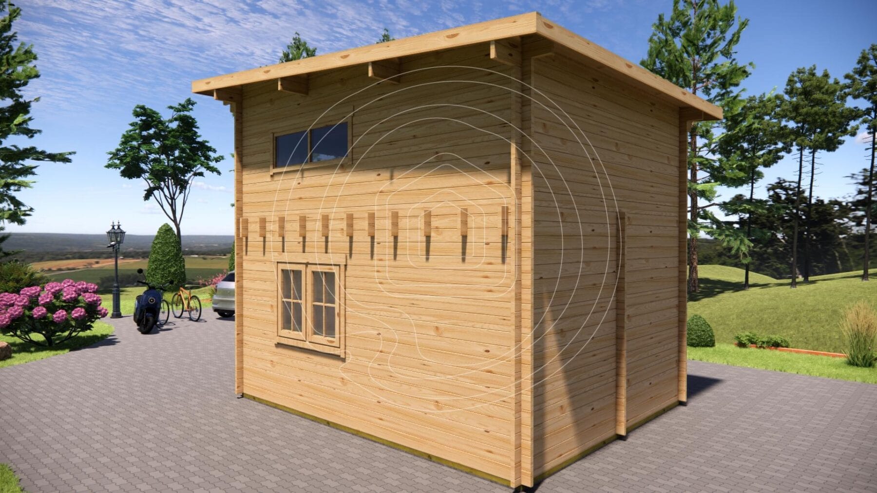 Breathable natural wood walls for healthy living environment