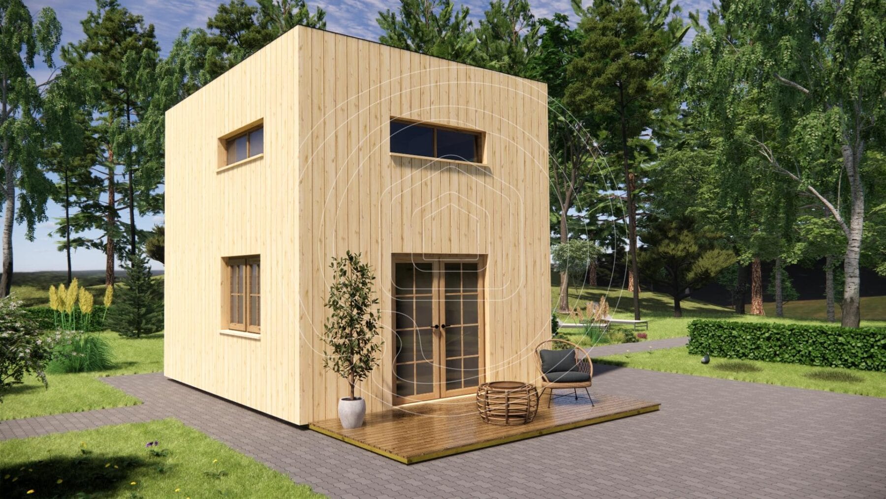 IR-004CL | Two-Storey Log Cabin Ireland | 35m² | 44mm - Image 4