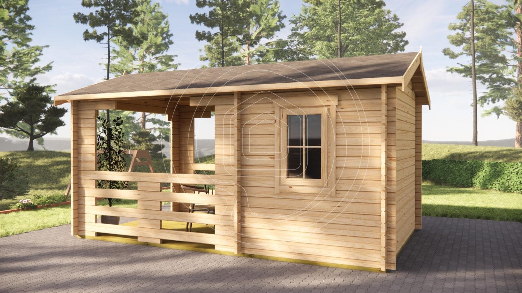 IR-008 | 13m² Garden Log Cabin Ireland | Office or Studio - Image 3