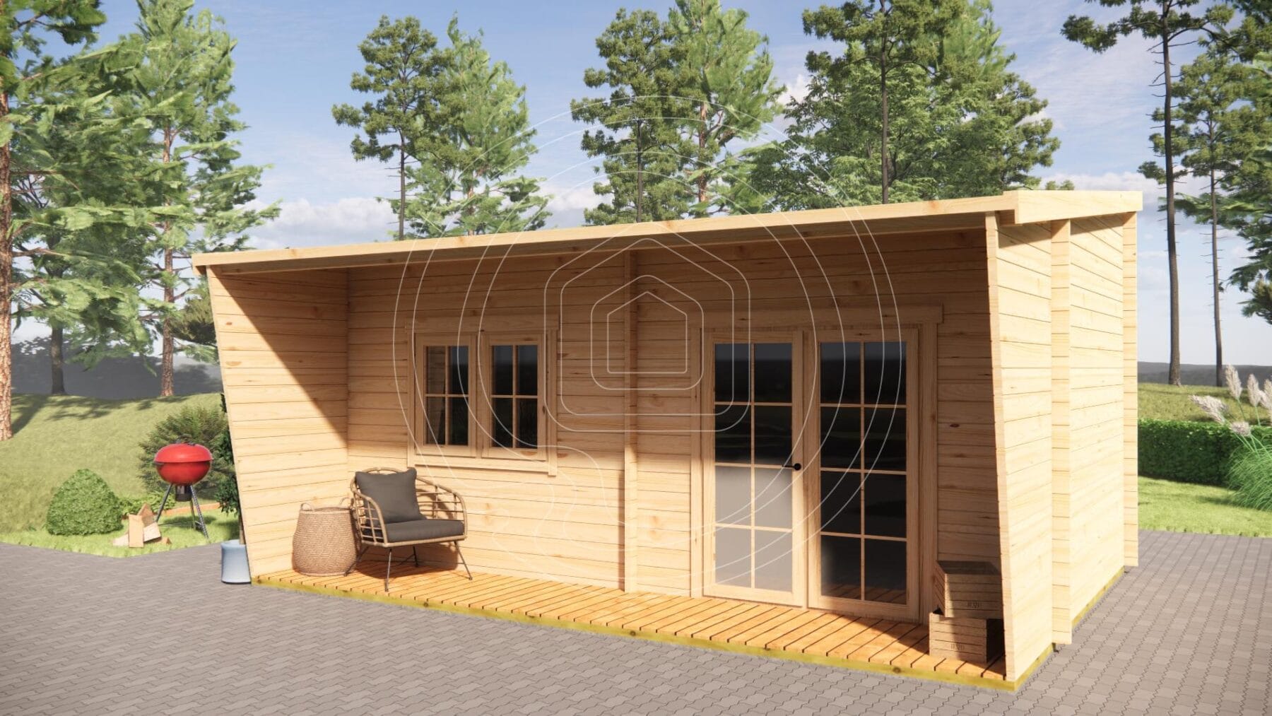 Small cabin interior