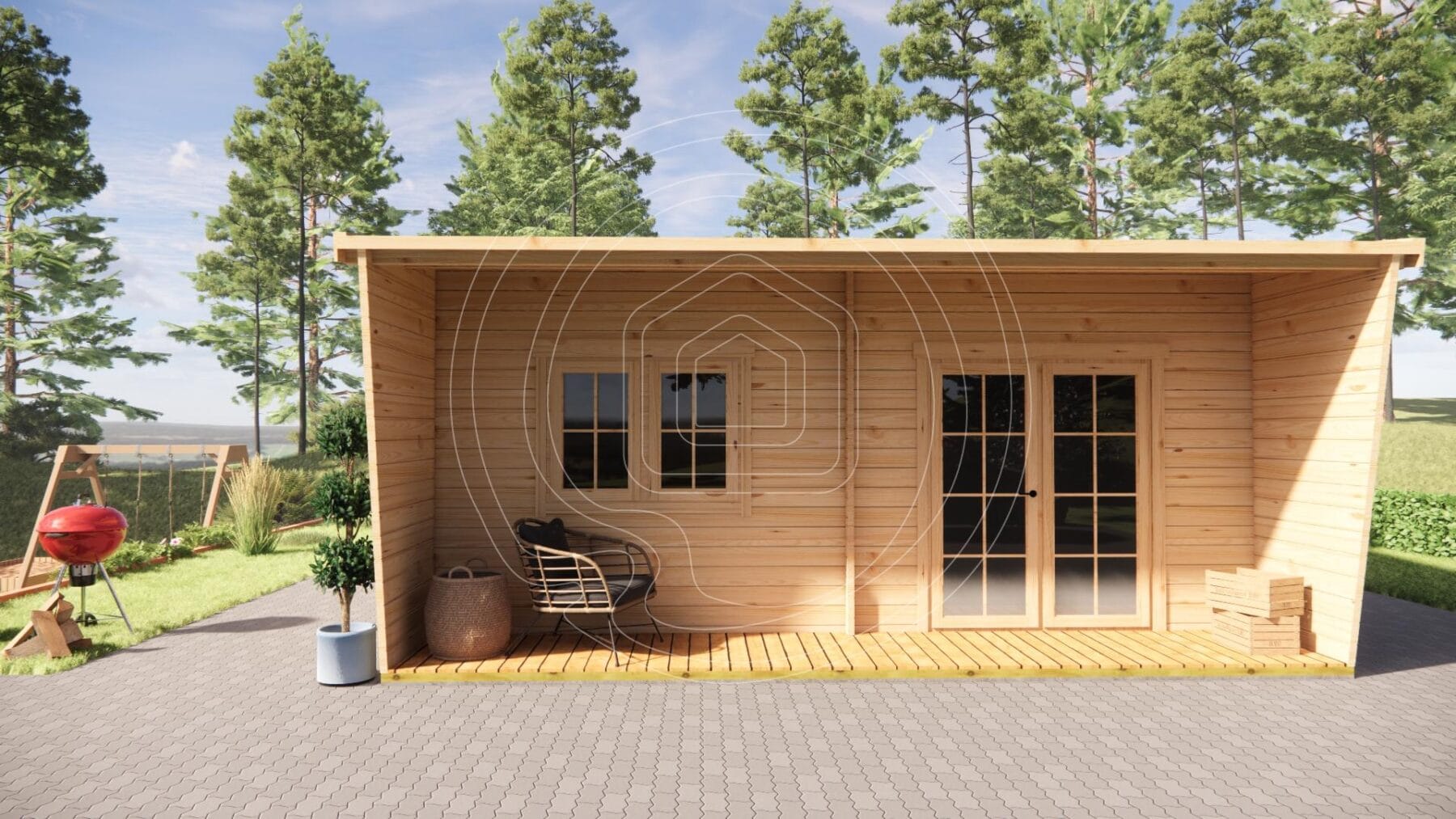 Log cabin summer house