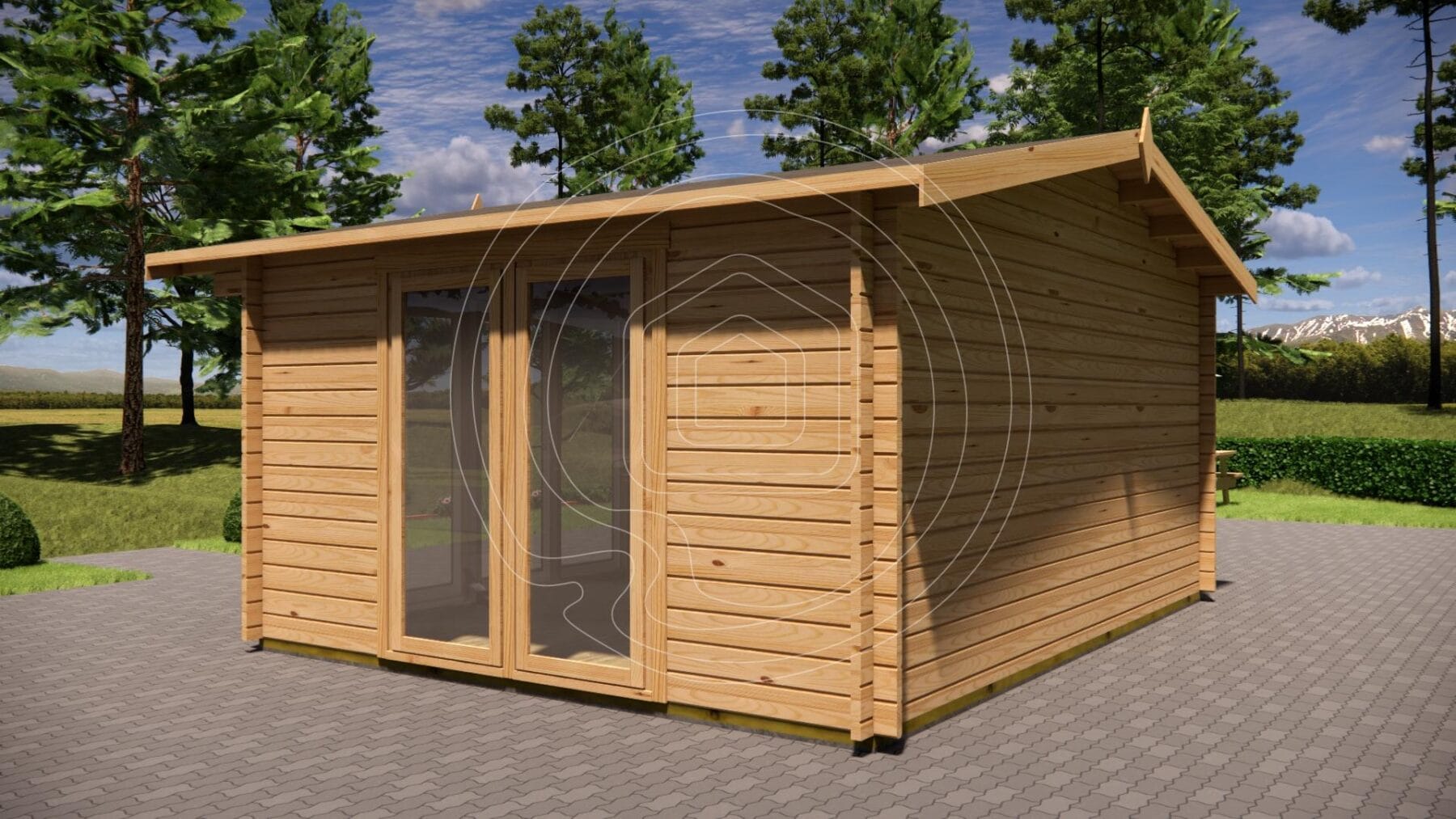 Modern garden log cabin for sale Ireland