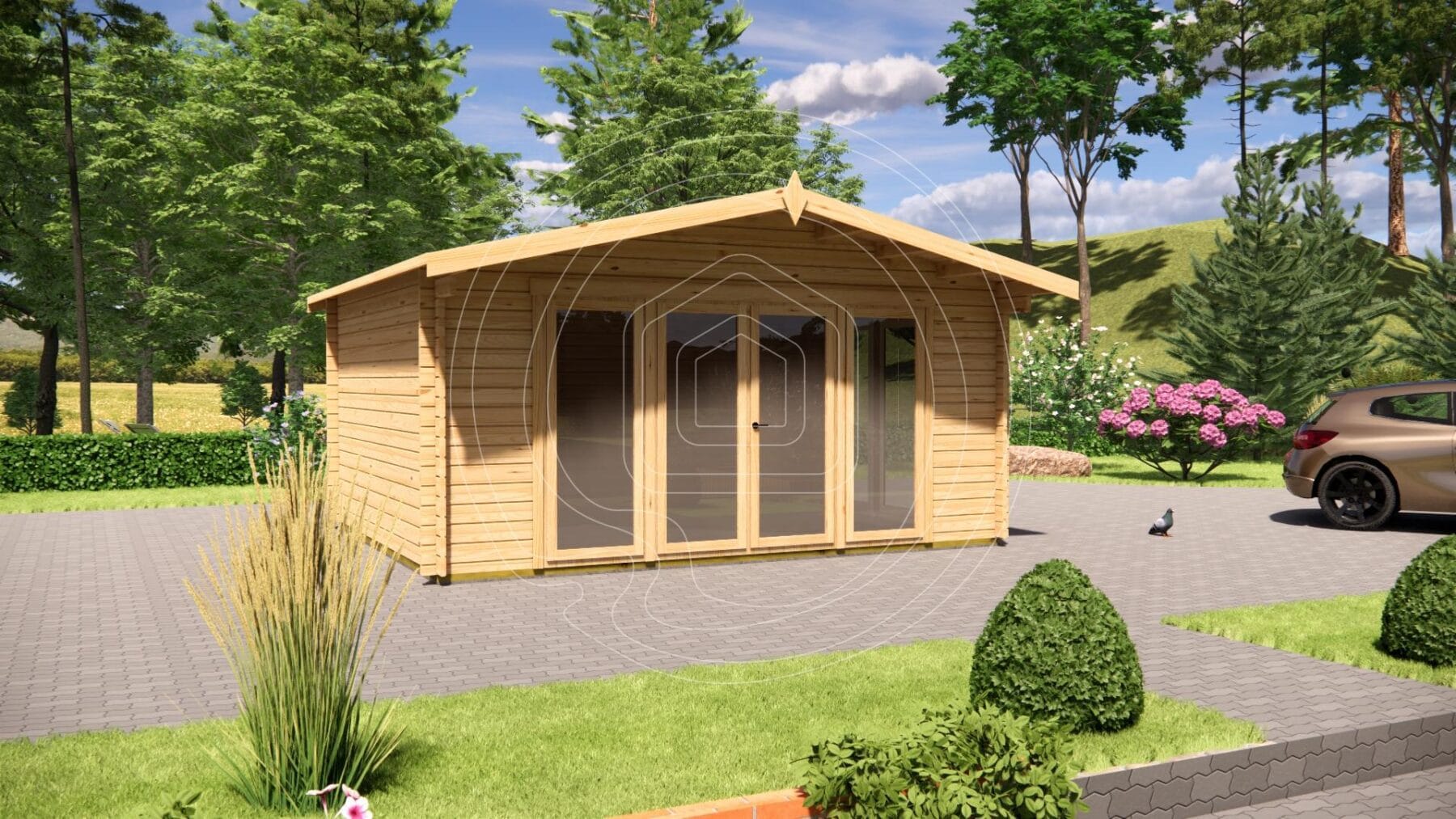 Log cabins for sale - 500x400 cm residential timber house Ireland