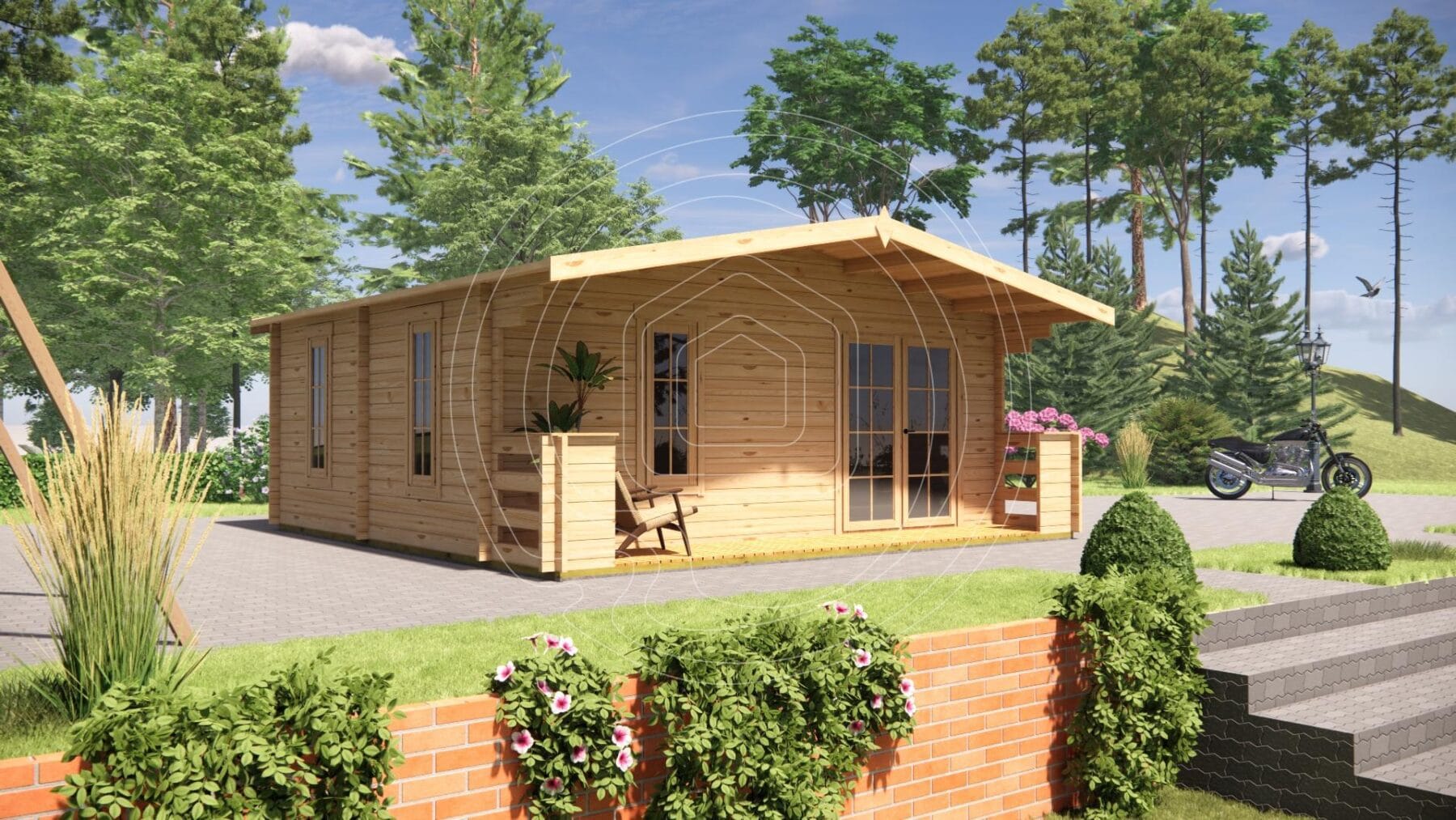 Residential timber house