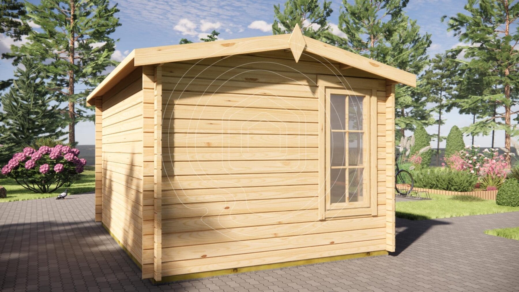 Popular garden log cabin