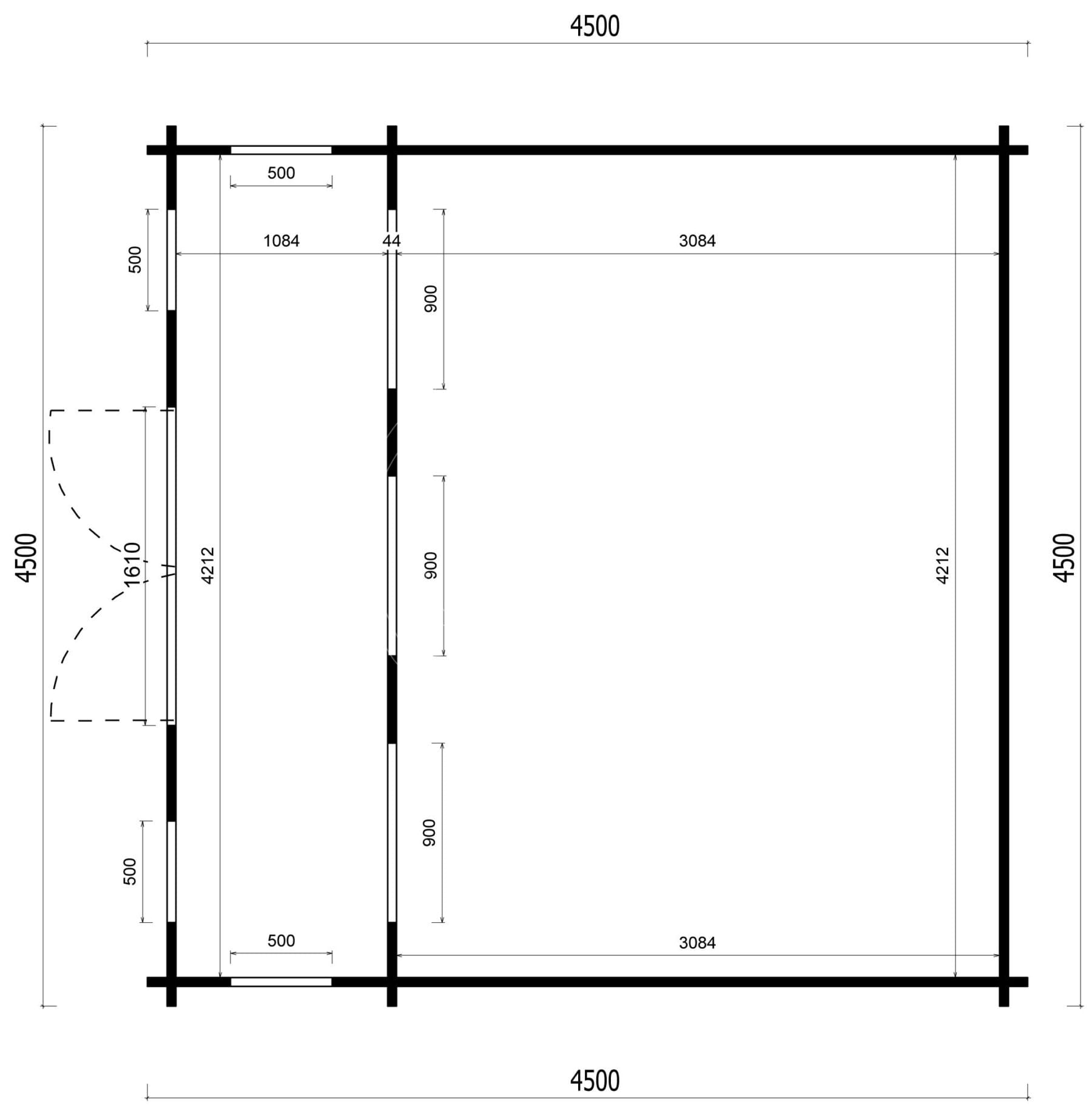 IR-014 | 20m² Garden Log Cabin Ireland | 4 Windows - Image 4