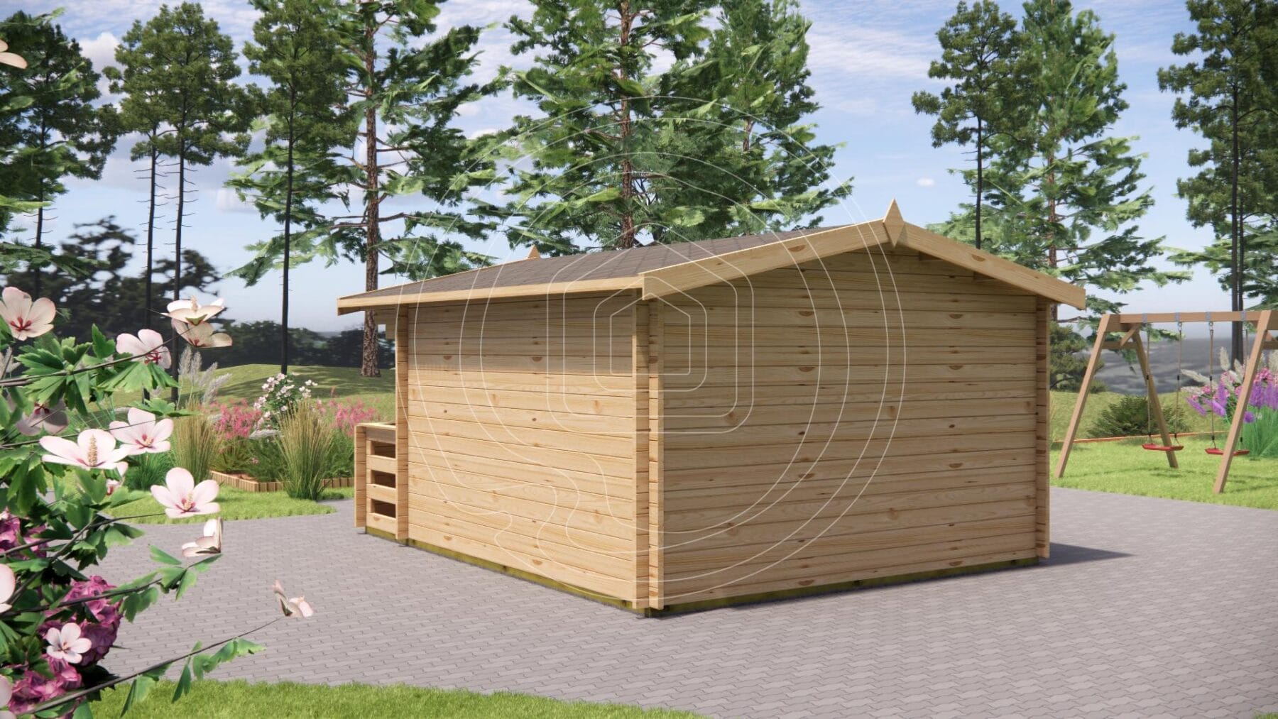 Insulated timber walls for year round office use