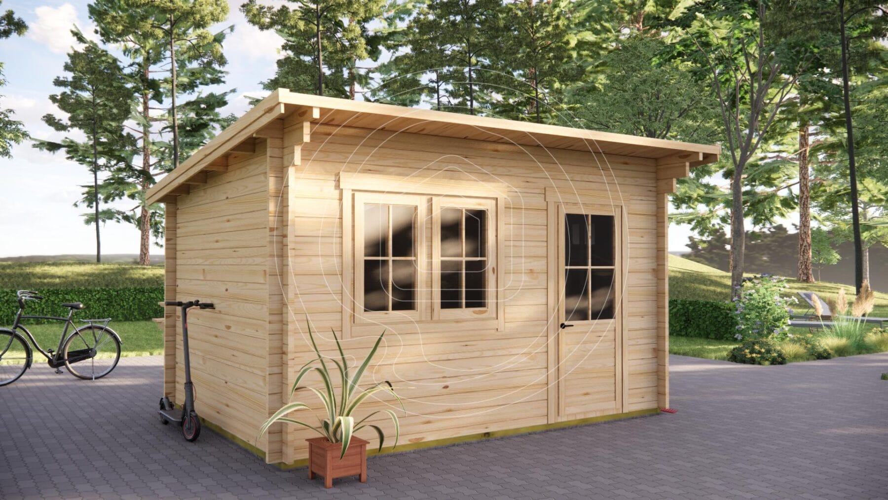 Eco friendly timber garden room construction