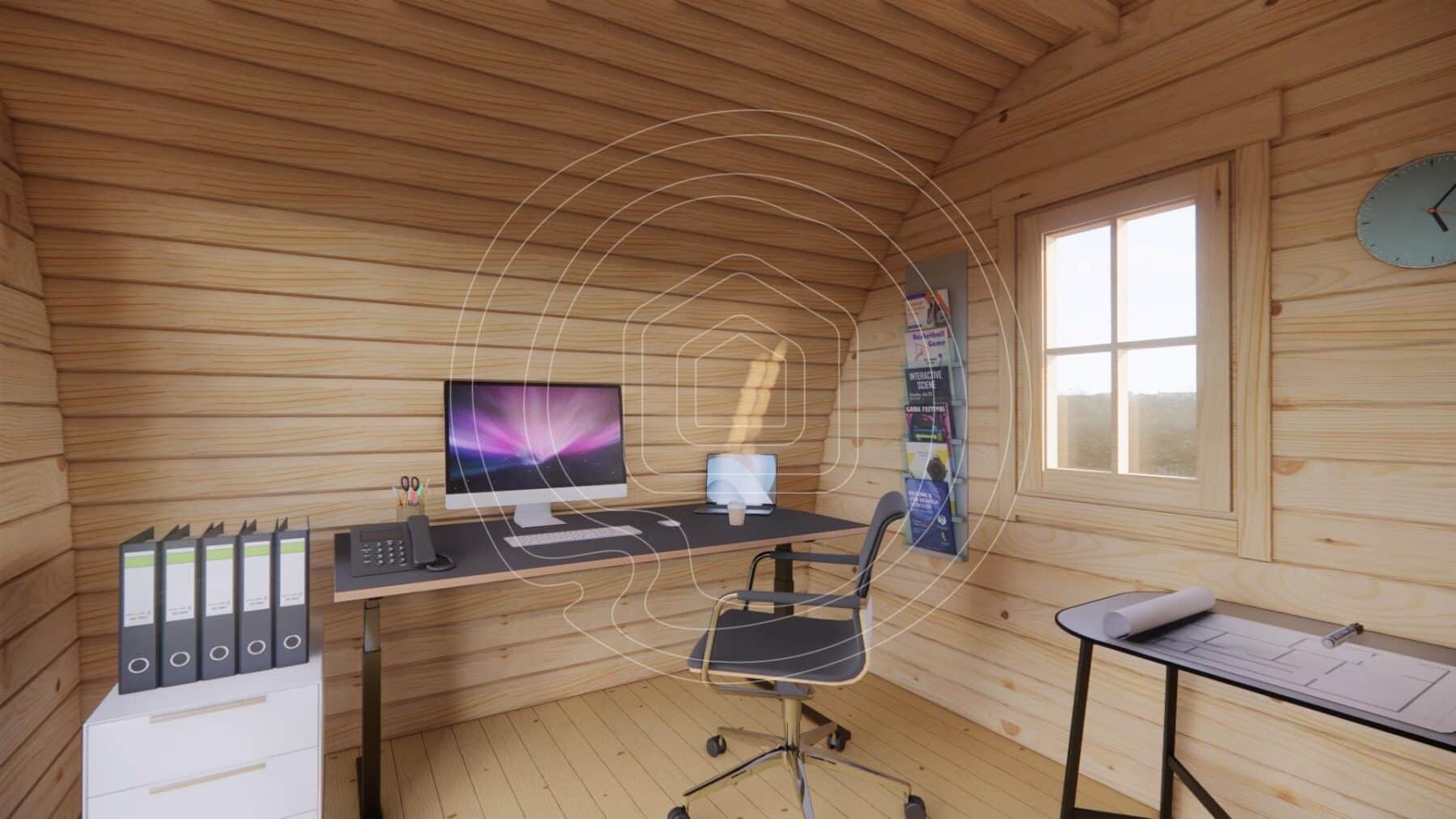 Sleeping area inside compact glamping pod Ireland