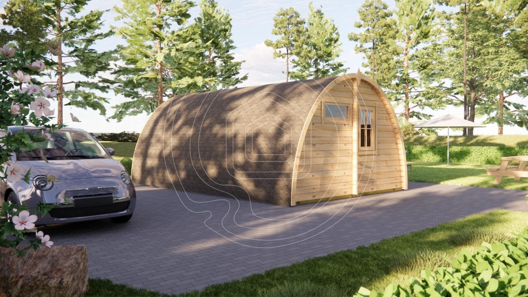 Small rear window for natural ventilation