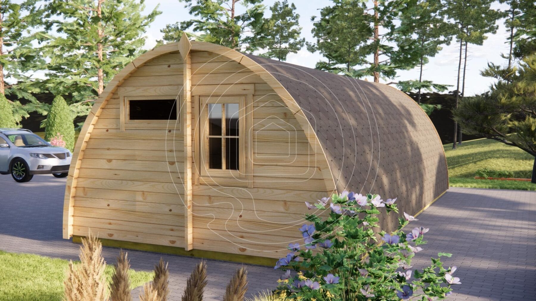 Cozy timber garden room for guest accommodation