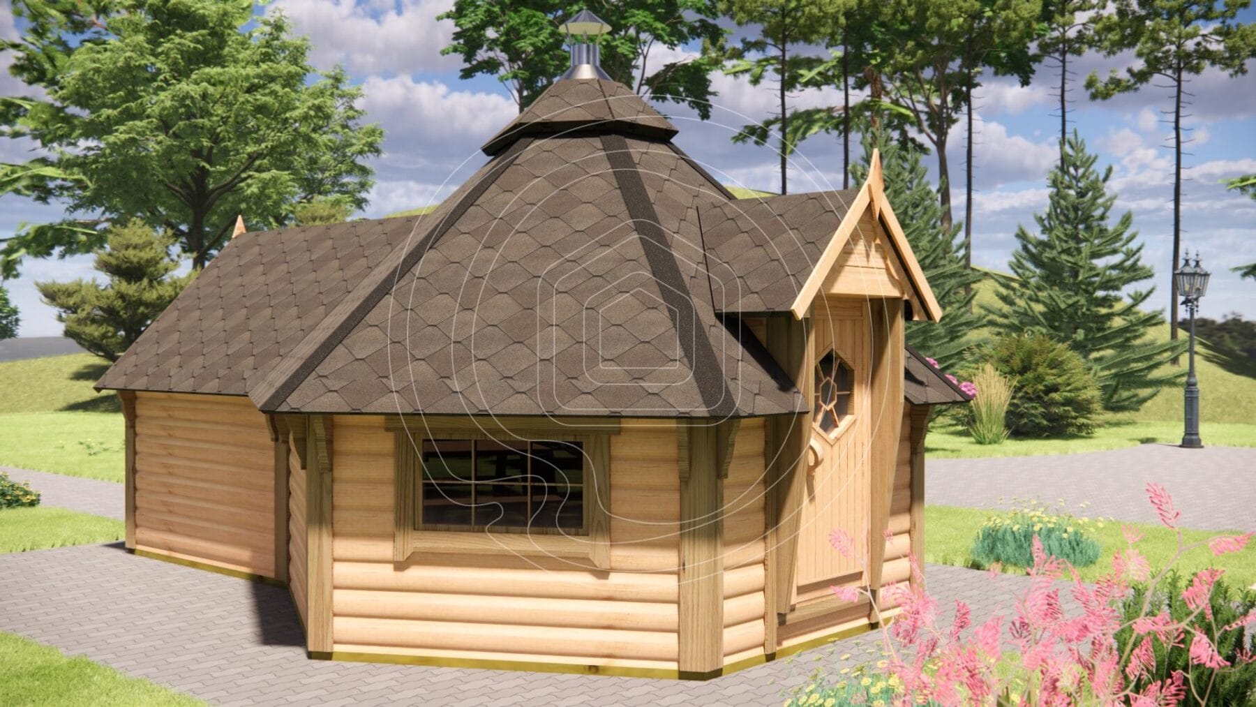 Exclusive wooden grill kota for private garden events