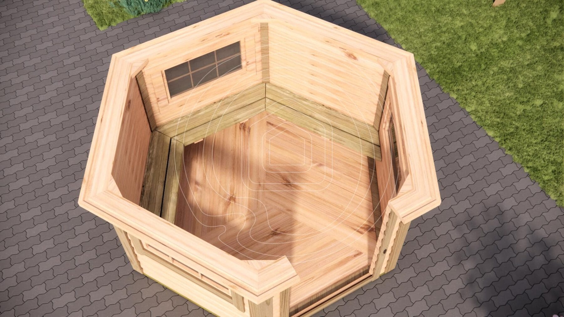 Octagonal grill hut for backyard entertainment Ireland